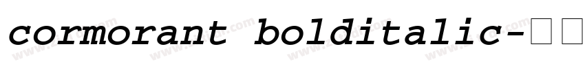cormorant bolditalic字体转换